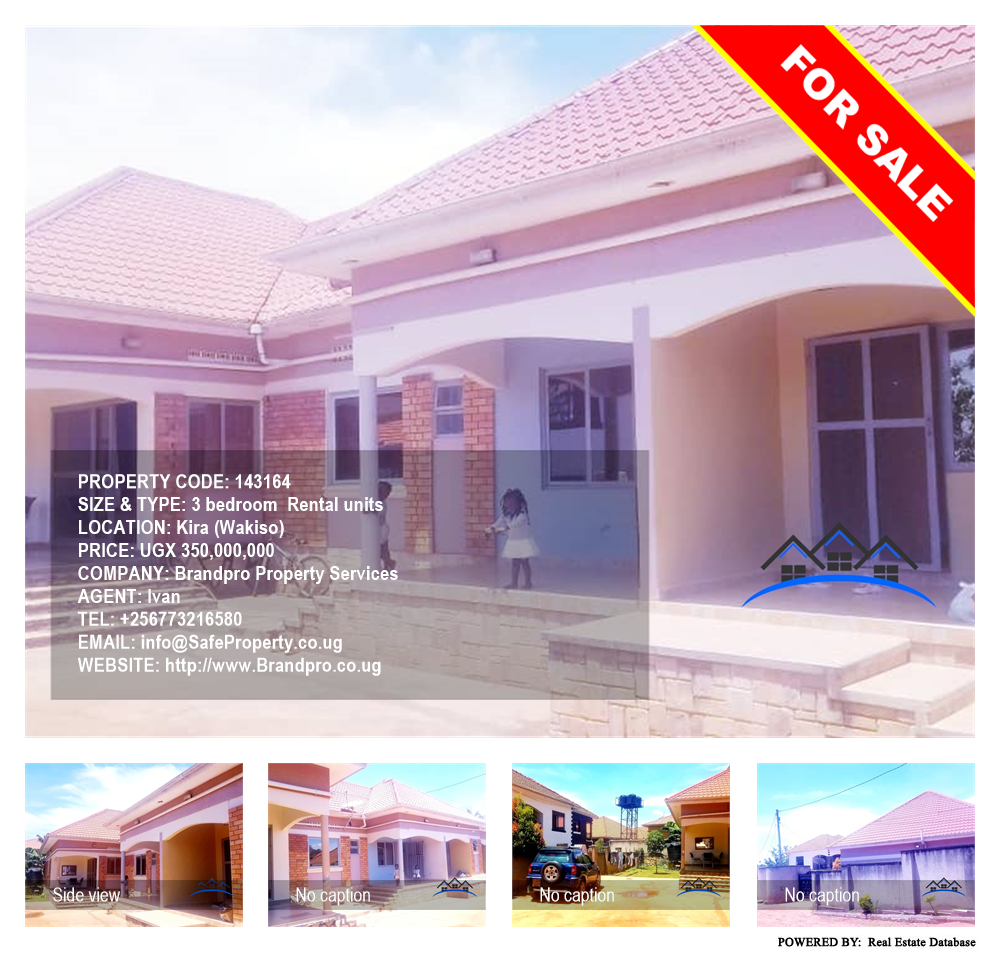 3 bedroom Rental units  for sale in Kira Wakiso Uganda, code: 143164