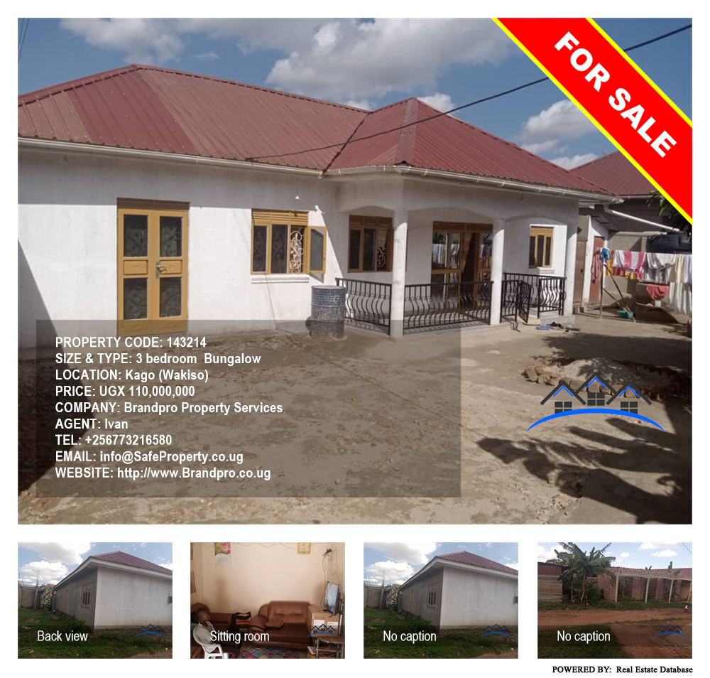 3 bedroom Bungalow  for sale in Kago Wakiso Uganda, code: 143214