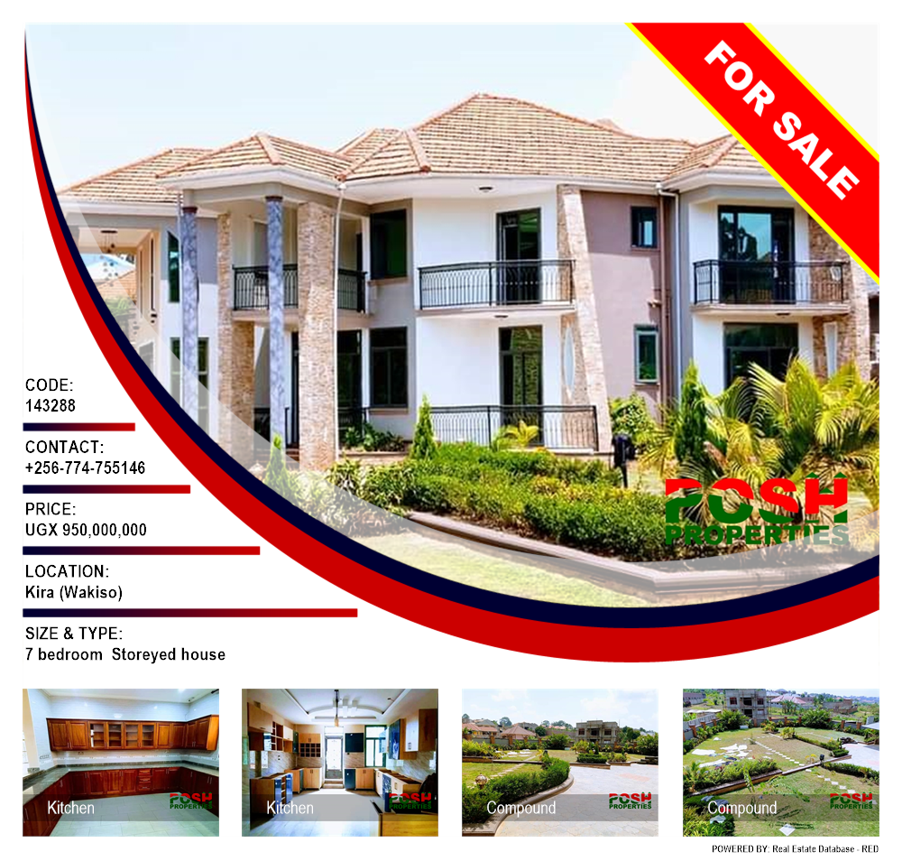 7 bedroom Storeyed house  for sale in Kira Wakiso Uganda, code: 143288