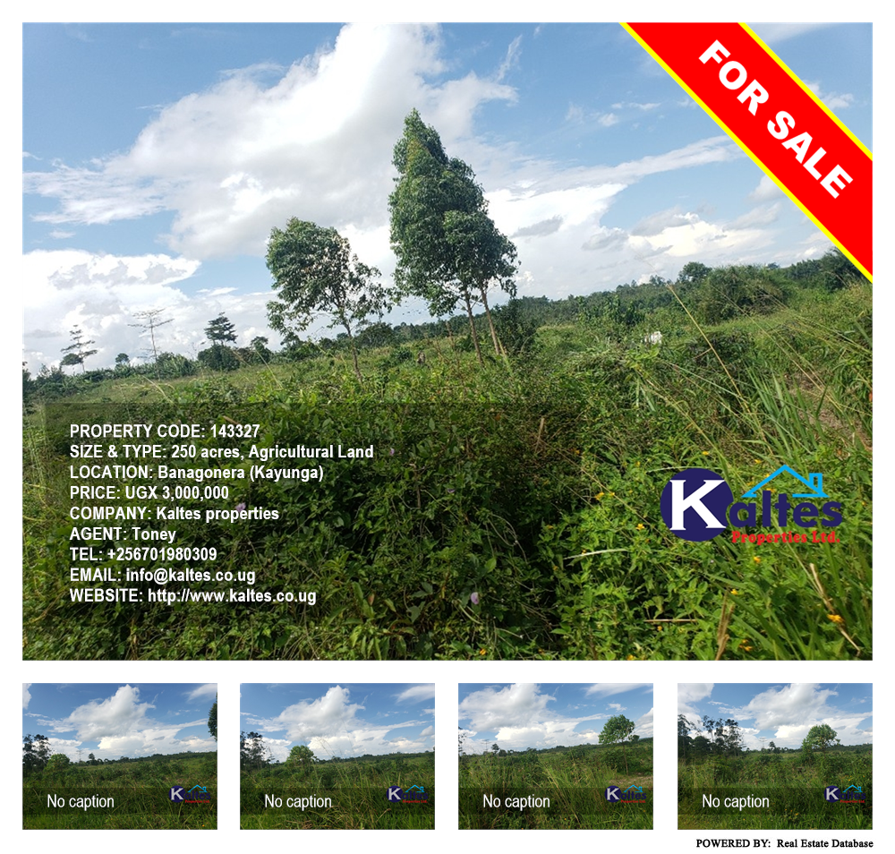 Agricultural Land  for sale in Banagonera Kayunga Uganda, code: 143327