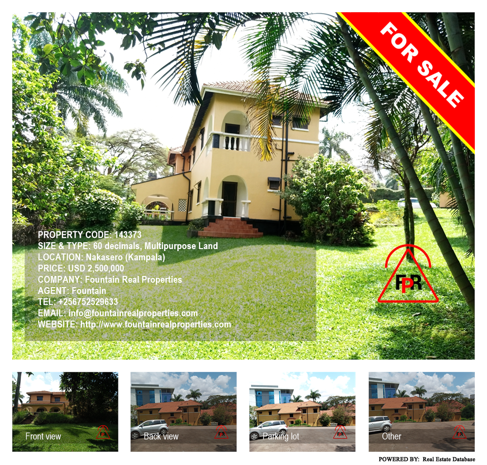 Multipurpose Land  for sale in Nakasero Kampala Uganda, code: 143373