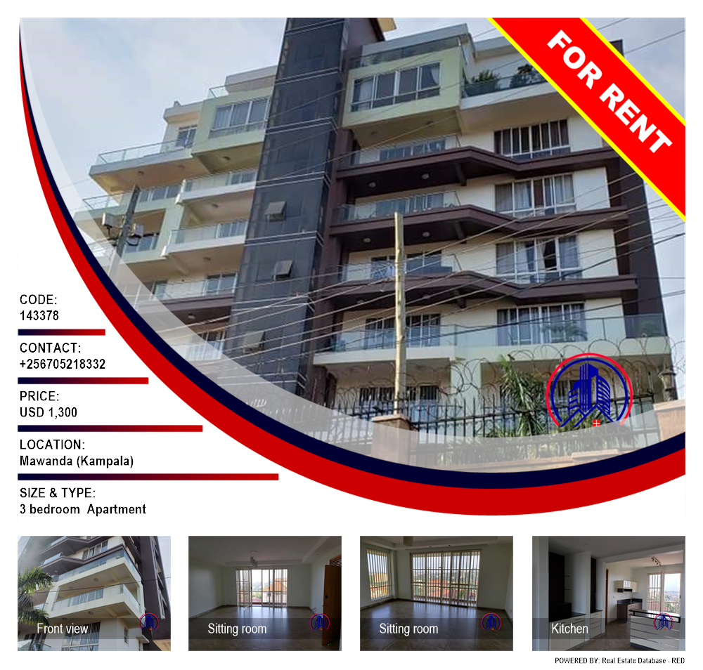 3 bedroom Apartment  for rent in Mawanda Kampala Uganda, code: 143378