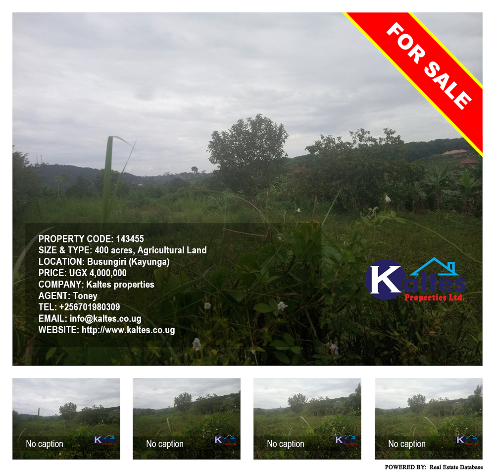 Agricultural Land  for sale in Busungiri Kayunga Uganda, code: 143455