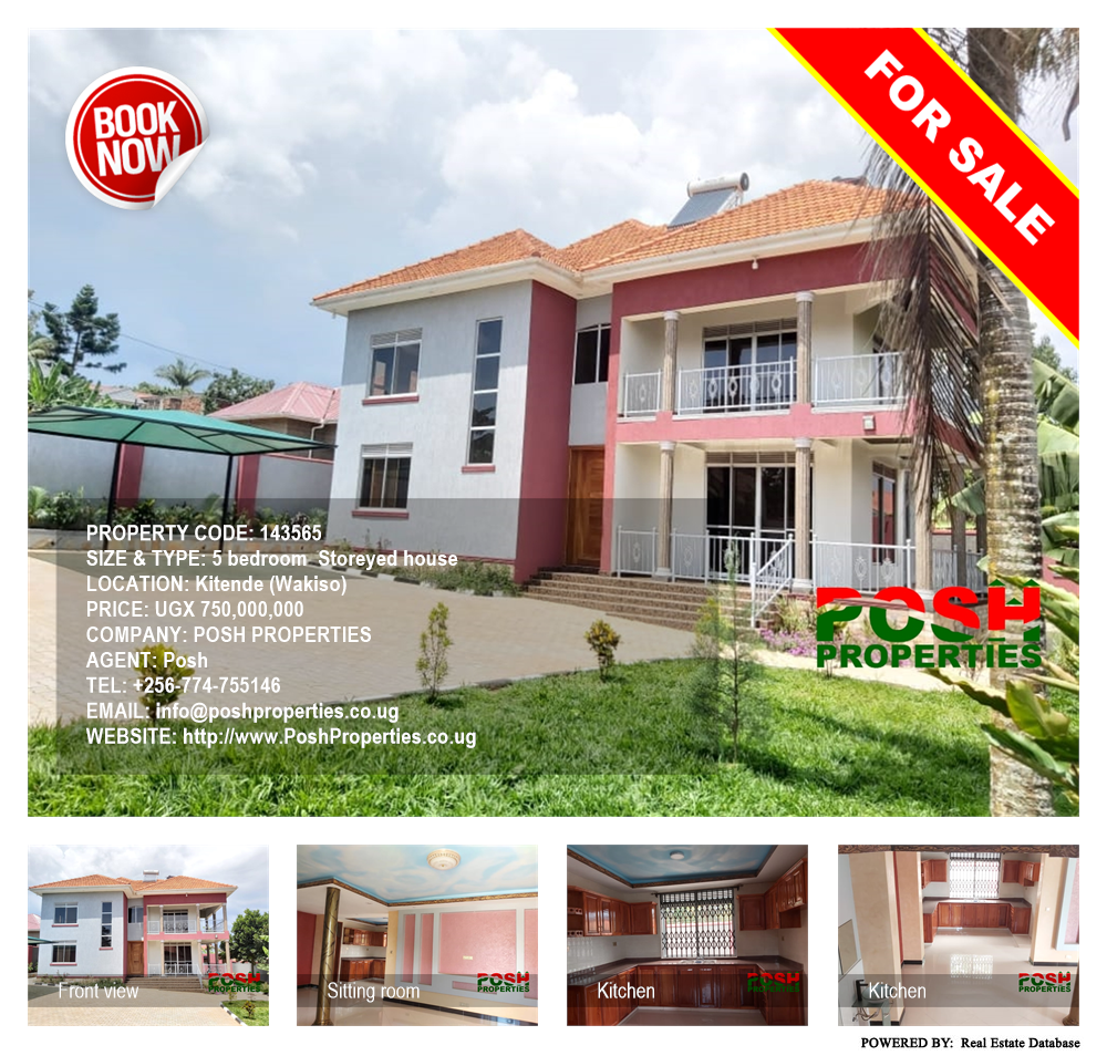 5 bedroom Storeyed house  for sale in Kitende Wakiso Uganda, code: 143565