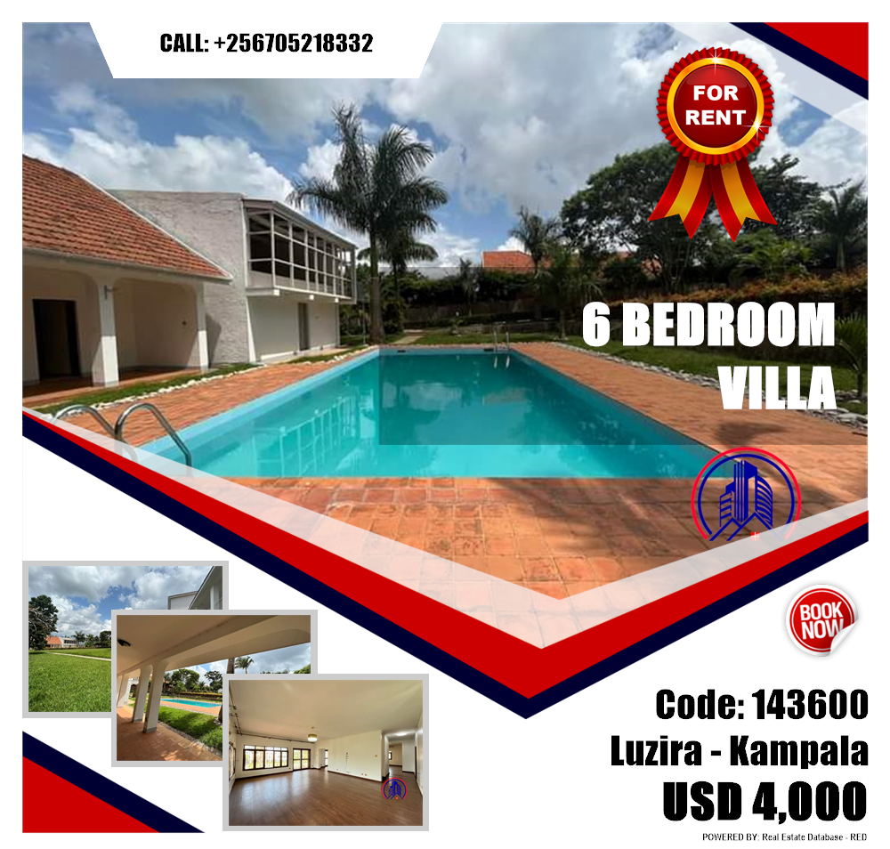 6 bedroom Villa  for rent in Luzira Kampala Uganda, code: 143600
