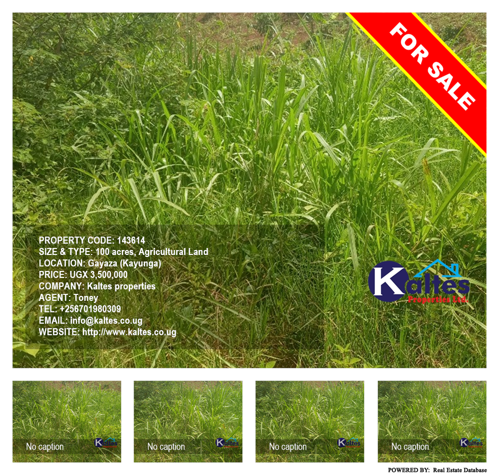 Agricultural Land  for sale in Gayaza Kayunga Uganda, code: 143614