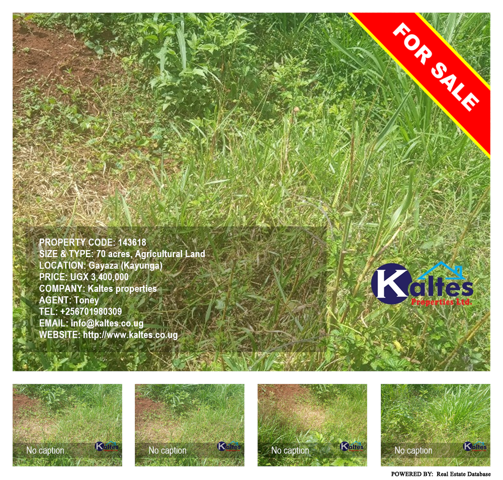 Agricultural Land  for sale in Gayaza Kayunga Uganda, code: 143618