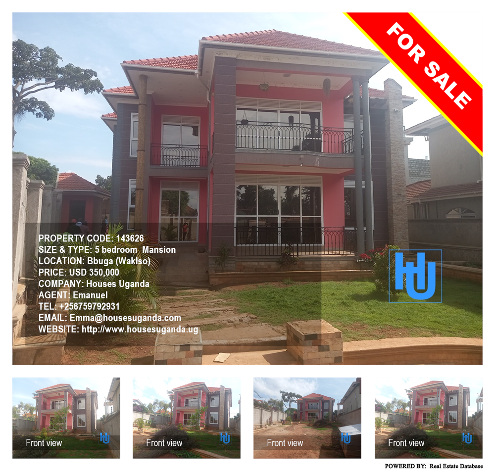 5 bedroom Mansion  for sale in Bbuga Wakiso Uganda, code: 143626