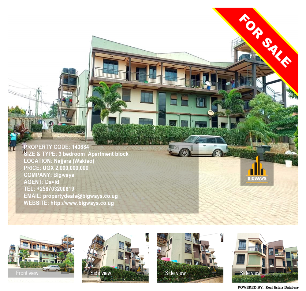 3 bedroom Apartment block  for sale in Najjera Wakiso Uganda, code: 143684