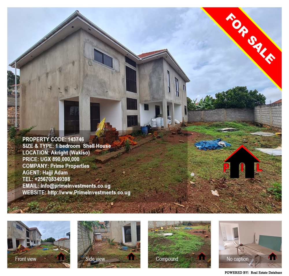 1 bedroom Shell House  for sale in Akright Wakiso Uganda, code: 143746