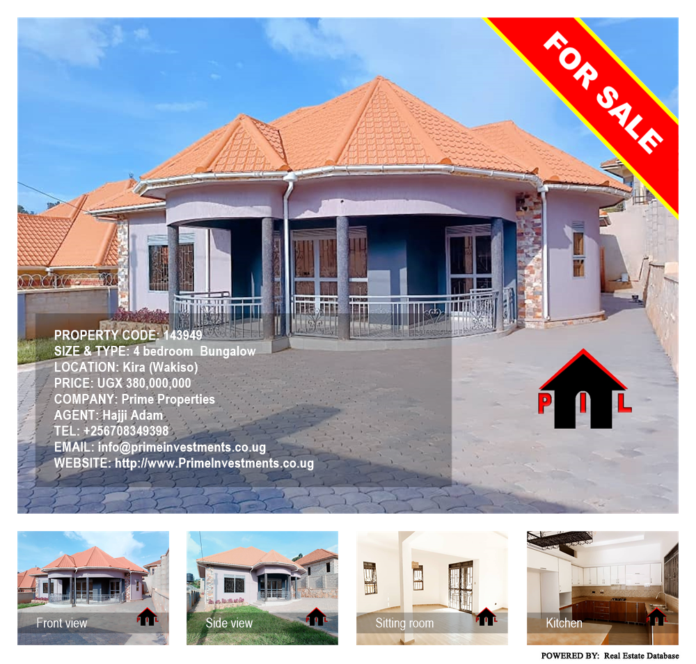 4 bedroom Bungalow  for sale in Kira Wakiso Uganda, code: 143949