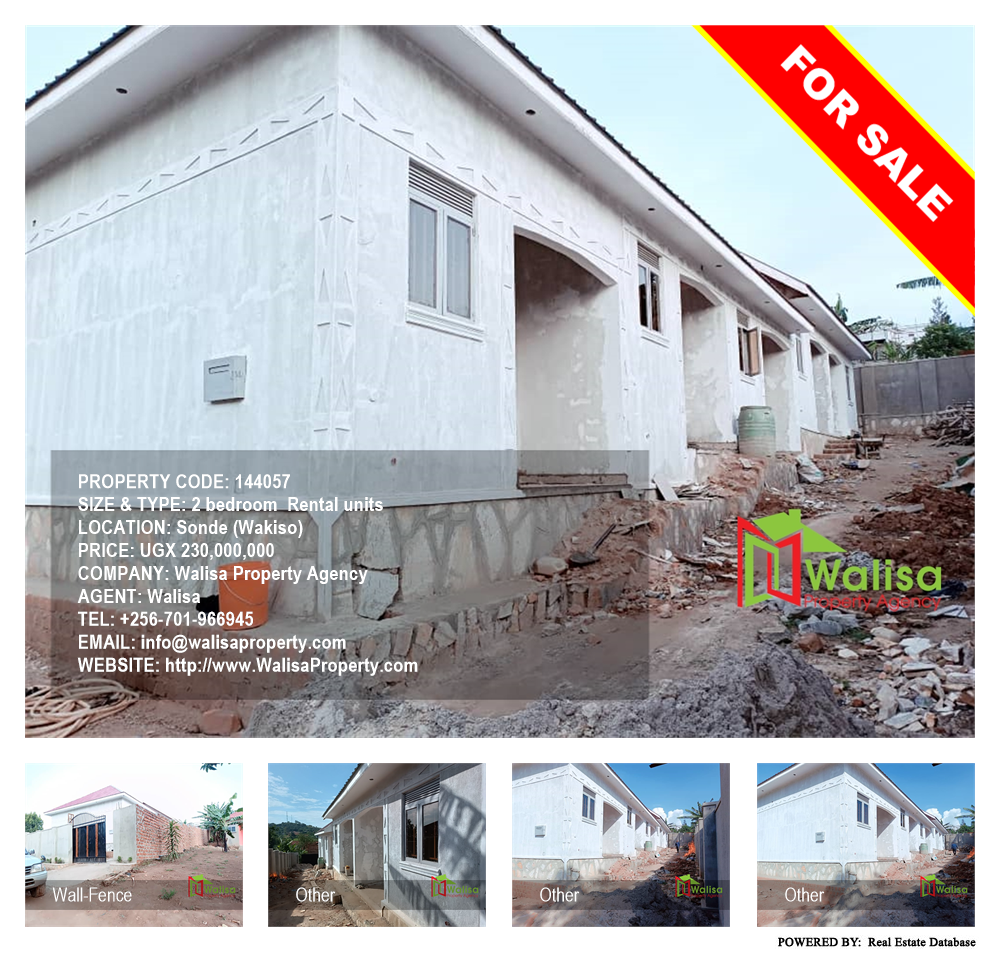 2 bedroom Rental units  for sale in Sonde Wakiso Uganda, code: 144057