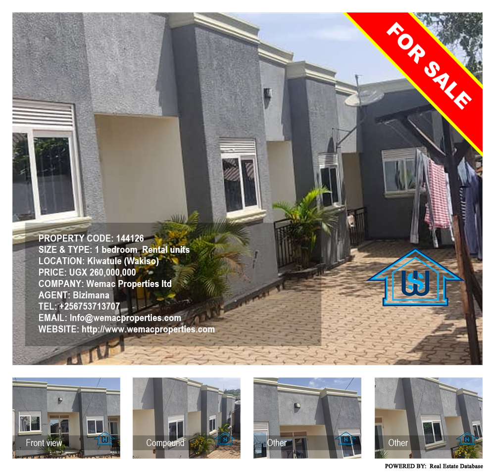 1 bedroom Rental units  for sale in Kiwaatule Wakiso Uganda, code: 144126