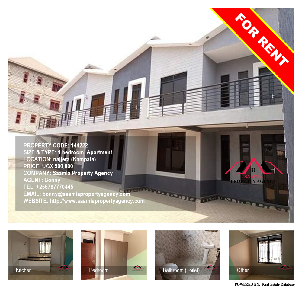 1 bedroom Apartment  for rent in Najjera Kampala Uganda, code: 144222