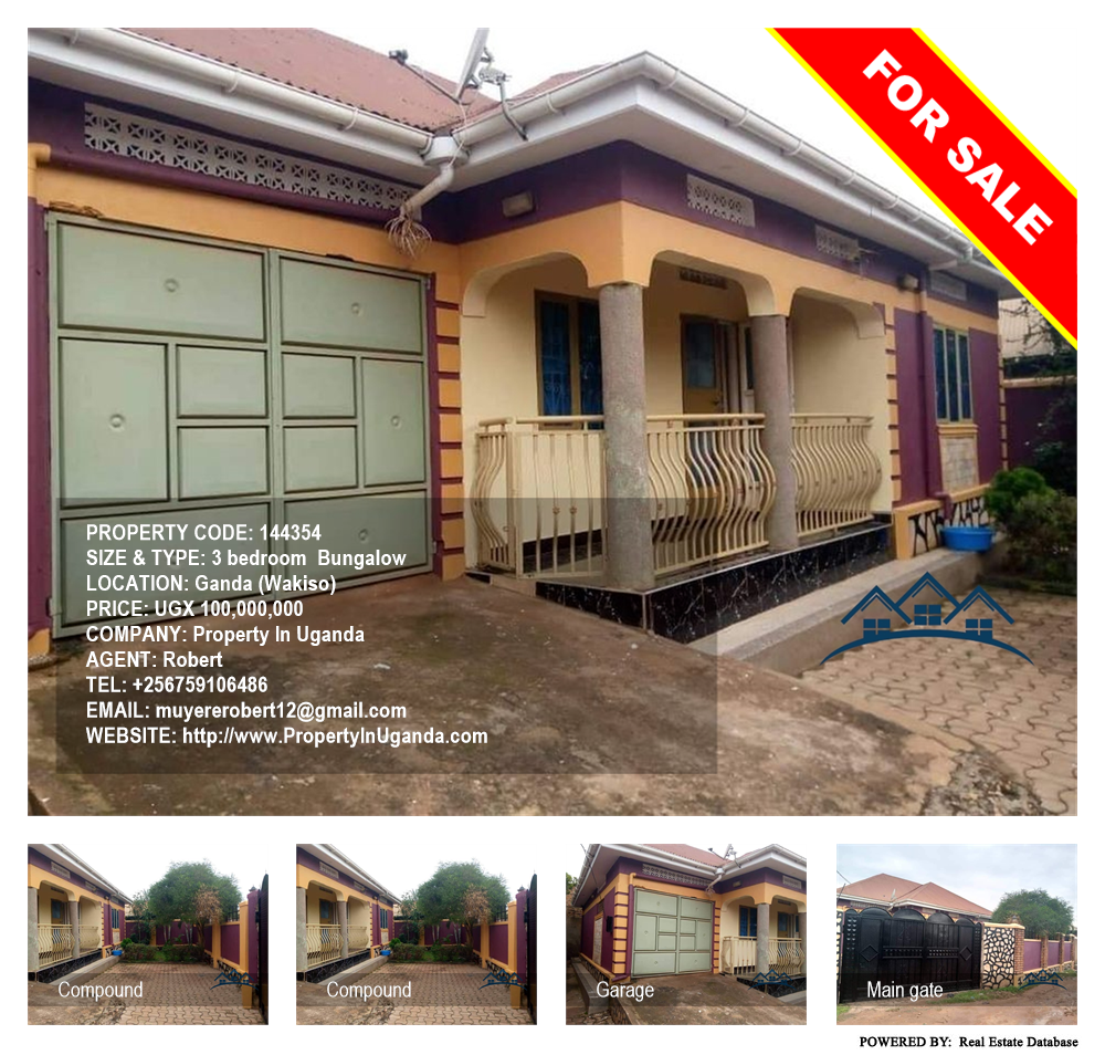 3 bedroom Bungalow  for sale in Gganda Wakiso Uganda, code: 144354