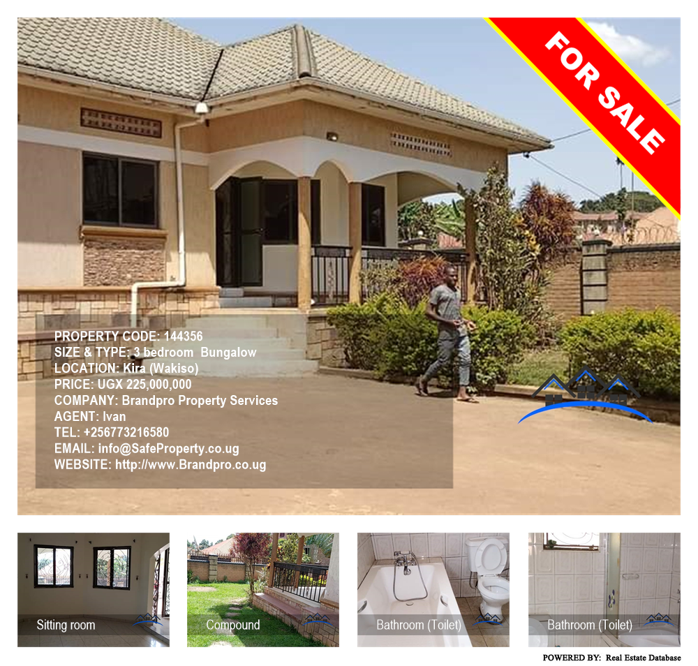 3 bedroom Bungalow  for sale in Kira Wakiso Uganda, code: 144356