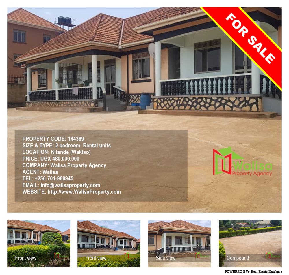 2 bedroom Rental units  for sale in Kitende Wakiso Uganda, code: 144369