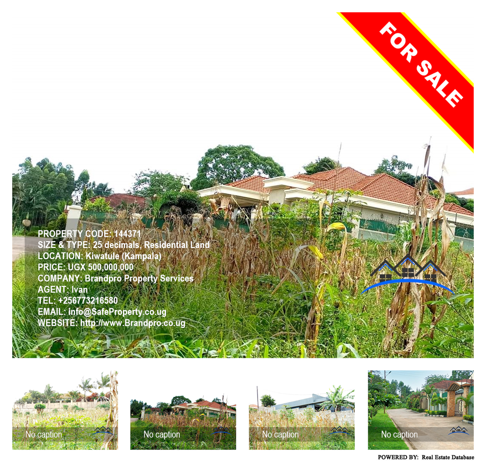 Residential Land  for sale in Kiwaatule Kampala Uganda, code: 144371