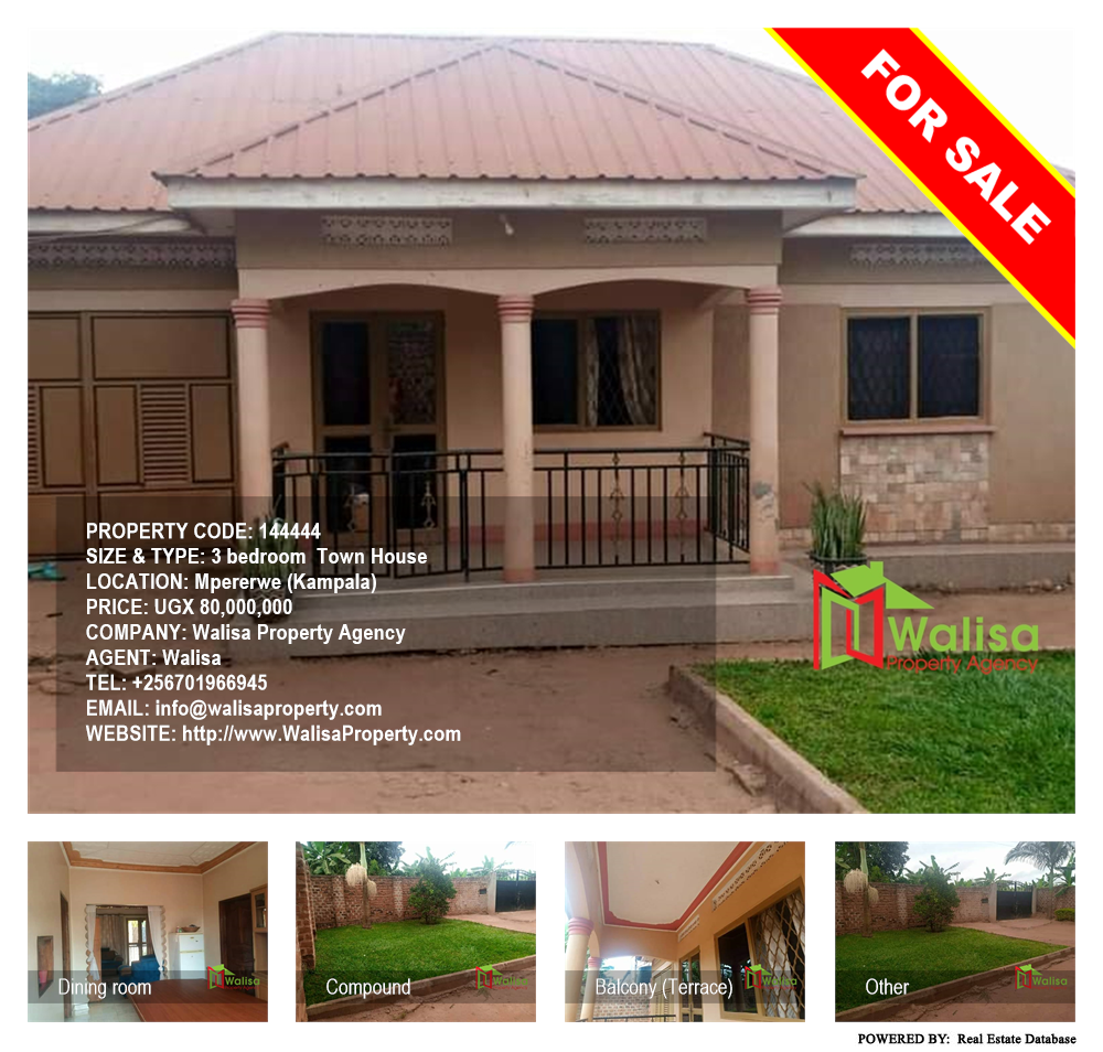 3 bedroom Town House  for sale in Mpererwe Kampala Uganda, code: 144444