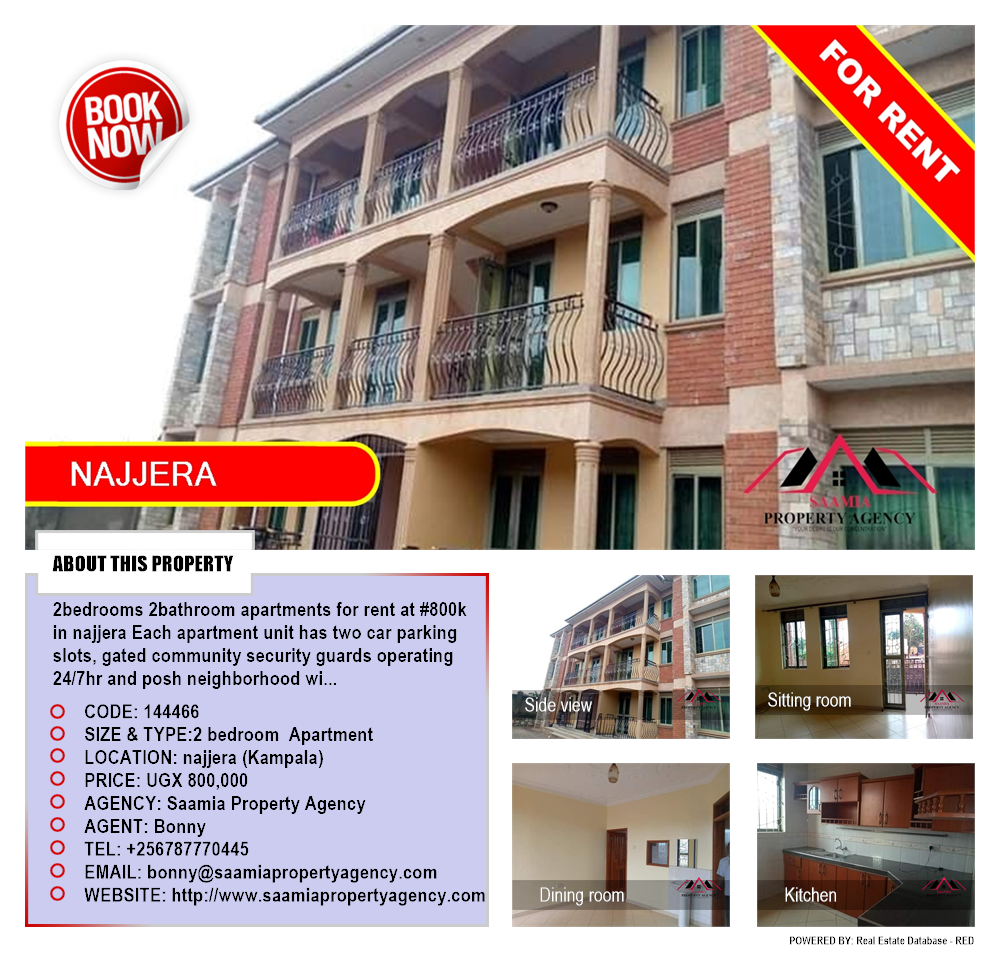 2 bedroom Apartment  for rent in Najjera Kampala Uganda, code: 144466