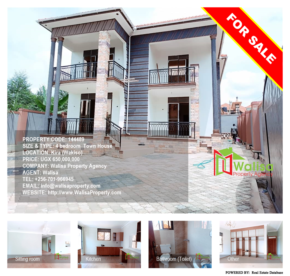 4 bedroom Town House  for sale in Kira Wakiso Uganda, code: 144489