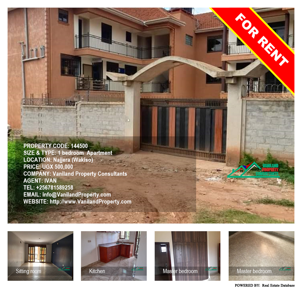 1 bedroom Apartment  for rent in Najjera Wakiso Uganda, code: 144500
