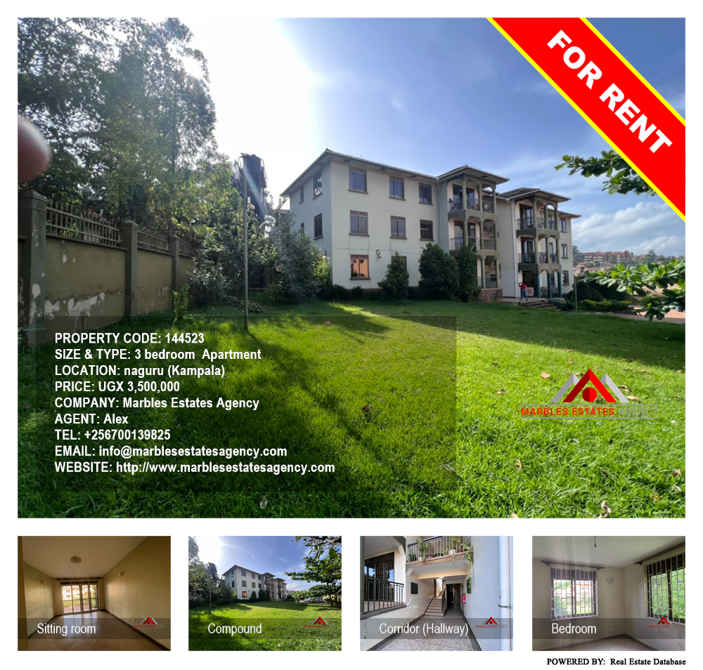 3 bedroom Apartment  for rent in Naguru Kampala Uganda, code: 144523