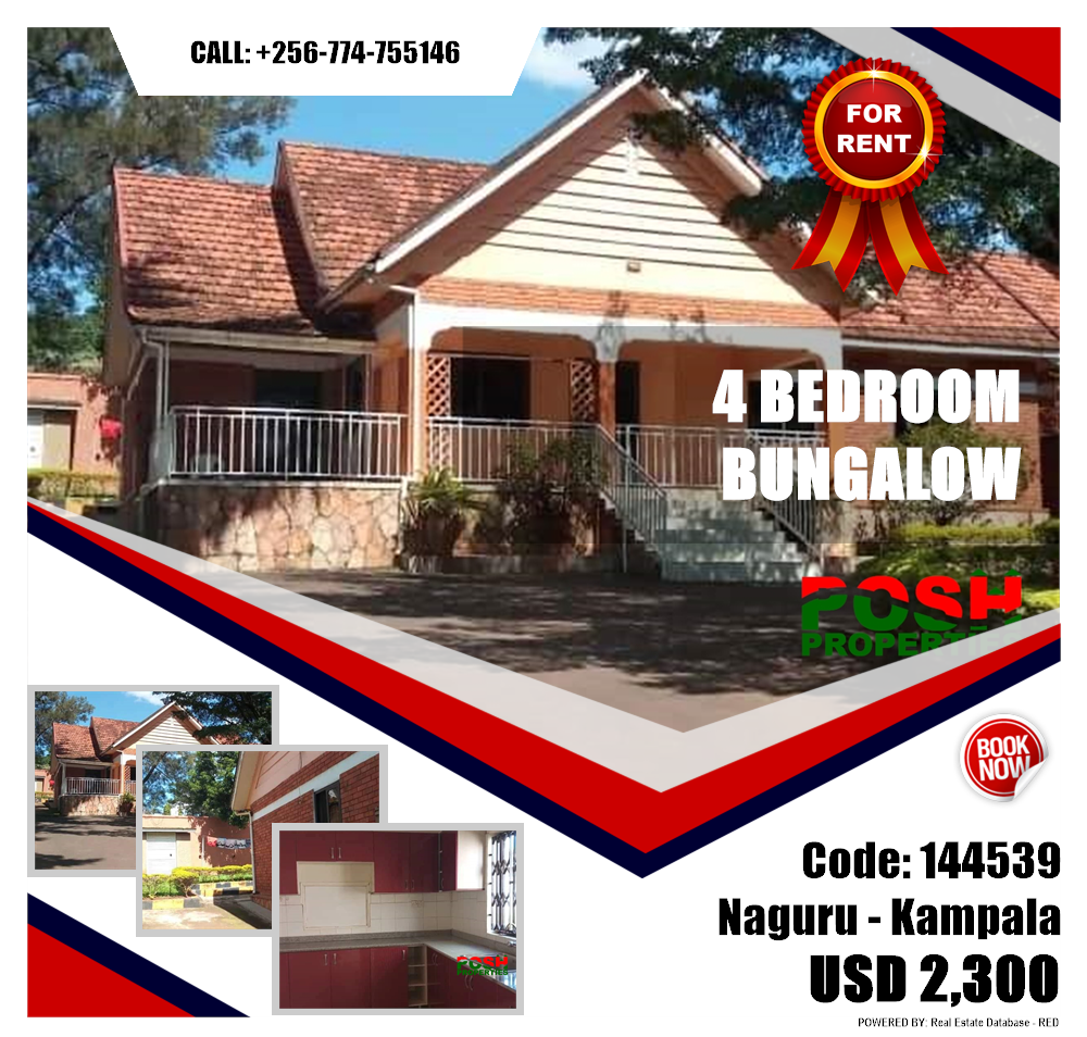 4 bedroom Bungalow  for rent in Naguru Kampala Uganda, code: 144539