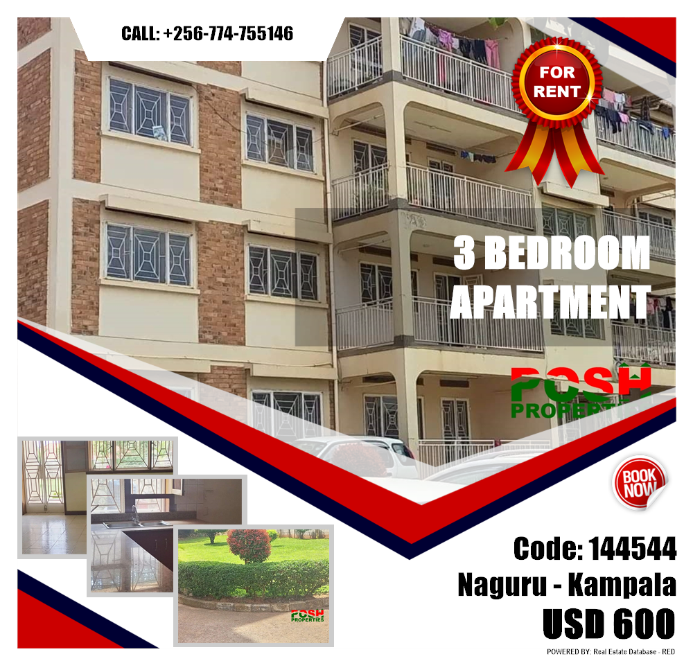 3 bedroom Apartment  for rent in Naguru Kampala Uganda, code: 144544