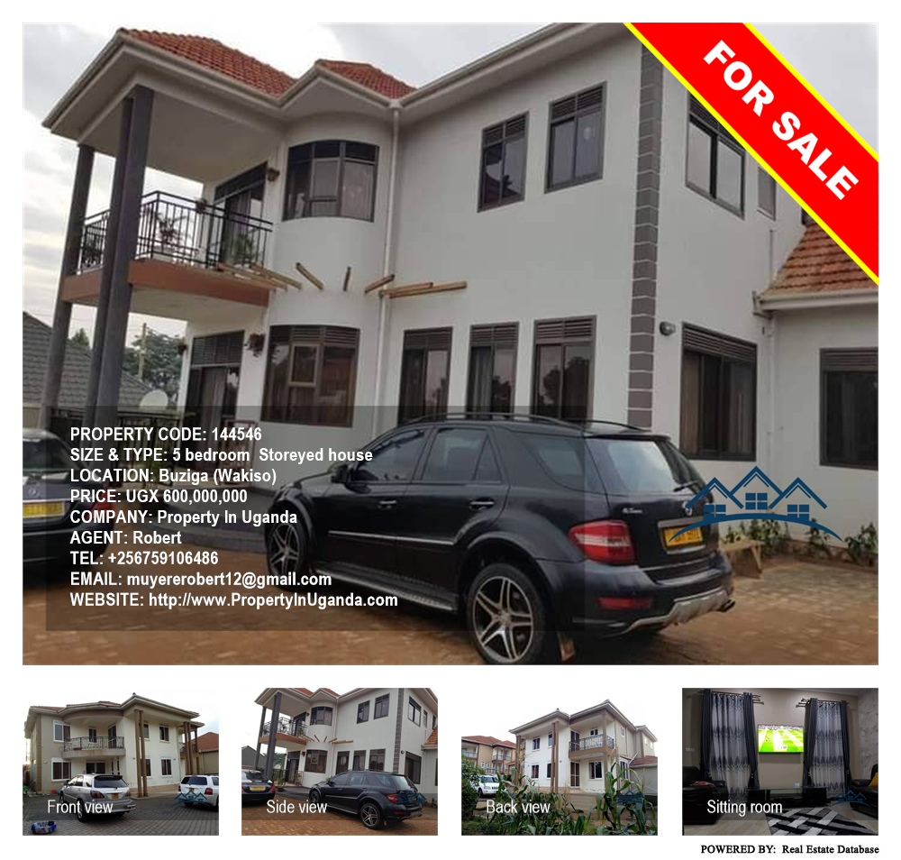 5 bedroom Storeyed house  for sale in Buziga Wakiso Uganda, code: 144546