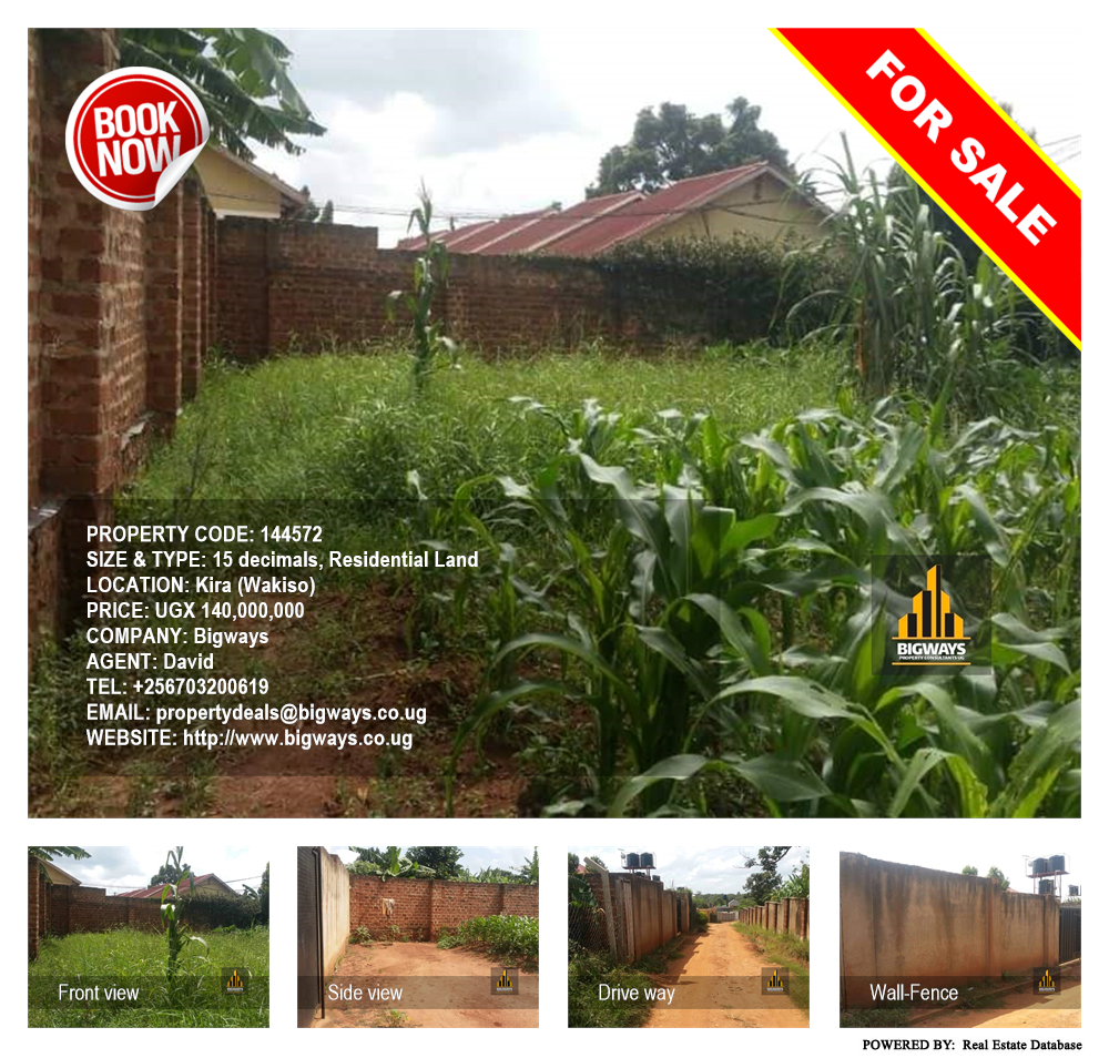 Residential Land  for sale in Kira Wakiso Uganda, code: 144572