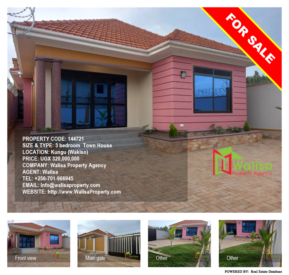 3 bedroom Town House  for sale in Kungu Wakiso Uganda, code: 144721