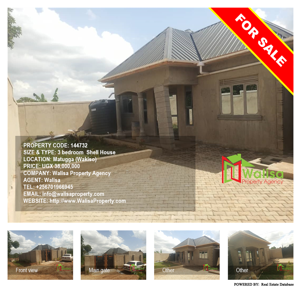 3 bedroom Shell House  for sale in Matugga Wakiso Uganda, code: 144732