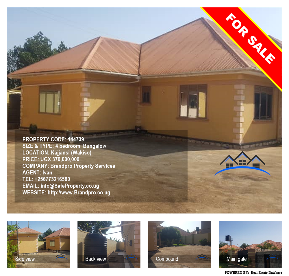4 bedroom Bungalow  for sale in Kajjansi Wakiso Uganda, code: 144739