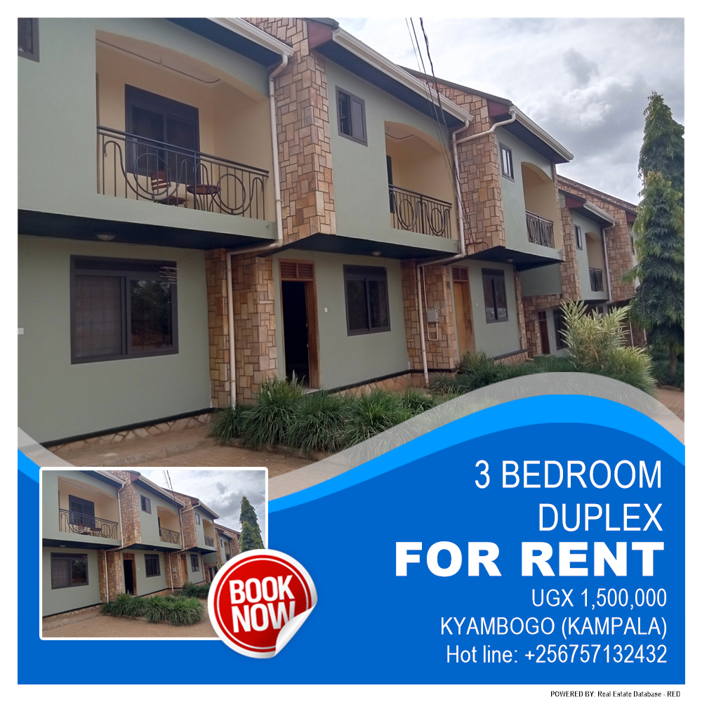 3 bedroom Duplex  for rent in Kyambogo Kampala Uganda, code: 144809