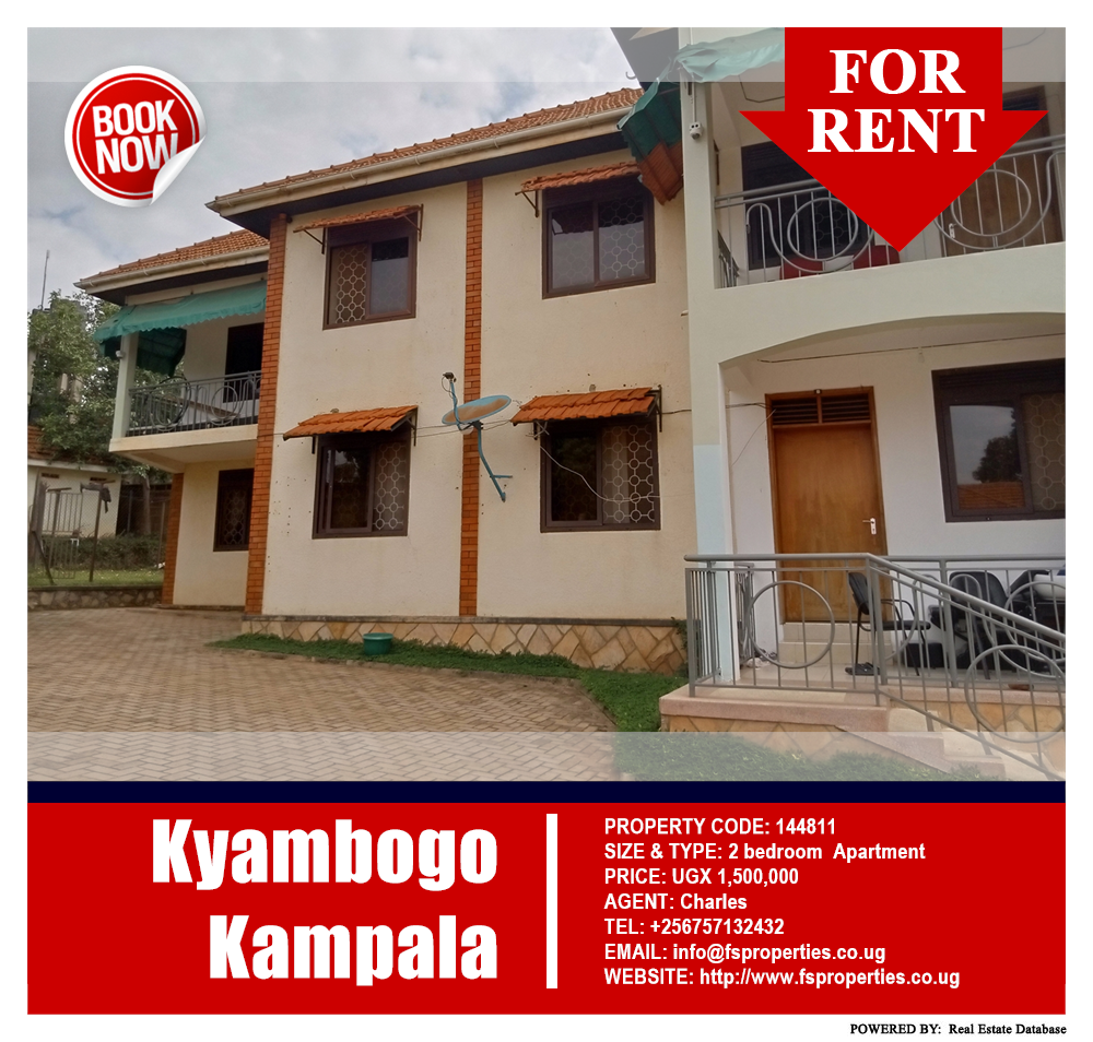 2 bedroom Apartment  for rent in Kyambogo Kampala Uganda, code: 144811