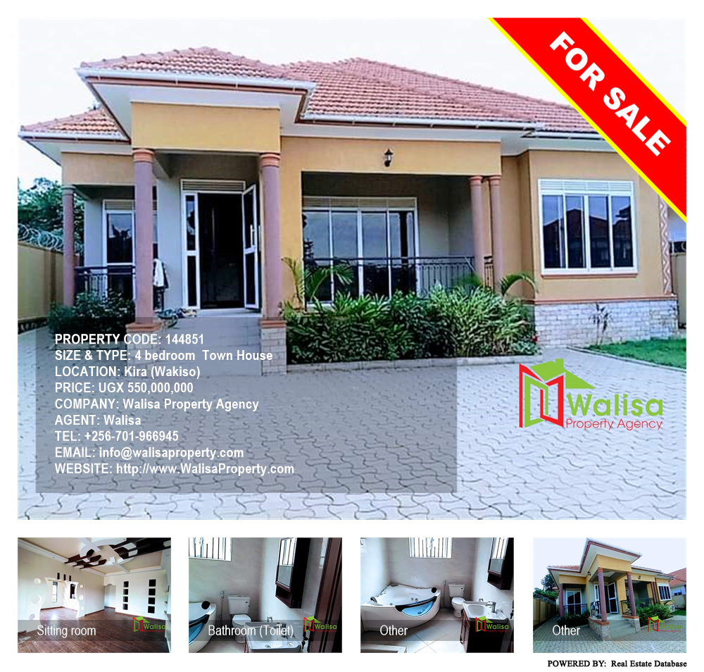 4 bedroom Town House  for sale in Kira Wakiso Uganda, code: 144851