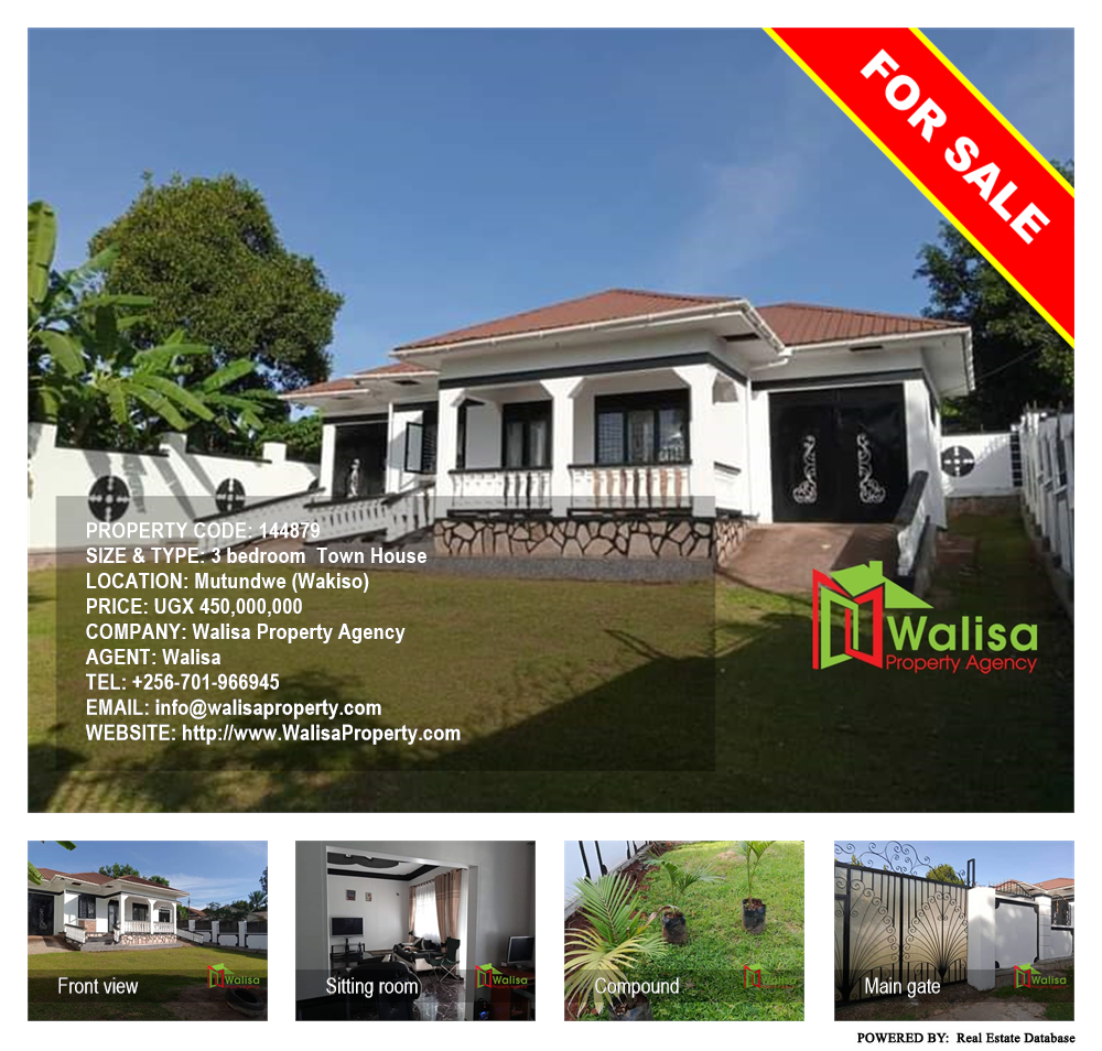 3 bedroom Town House  for sale in Mutundwe Wakiso Uganda, code: 144879