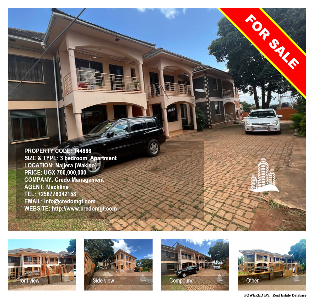 3 bedroom Apartment  for sale in Najjera Wakiso Uganda, code: 144886