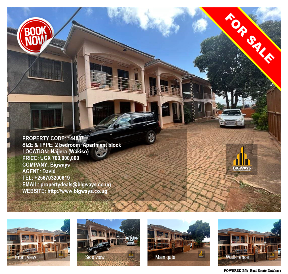 2 bedroom Apartment block  for sale in Najjera Wakiso Uganda, code: 144887