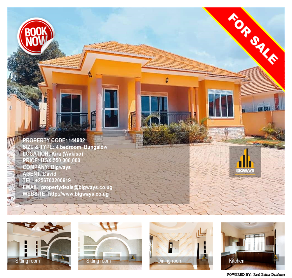 4 bedroom Bungalow  for sale in Kira Wakiso Uganda, code: 144902