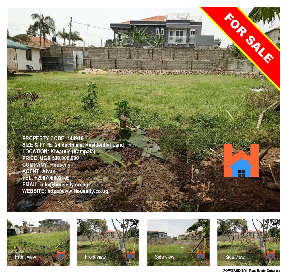 Residential Land  for sale in Kiwaatule Kampala Uganda, code: 144916