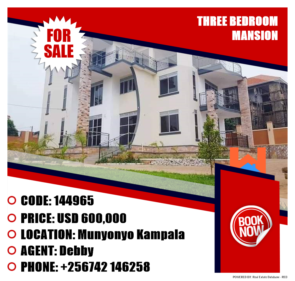 3 bedroom Mansion  for sale in Munyonyo Kampala Uganda, code: 144965
