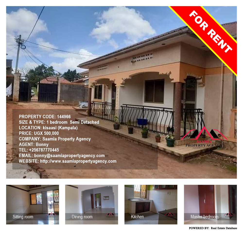 1 bedroom Semi Detached  for rent in Kisaasi Kampala Uganda, code: 144966
