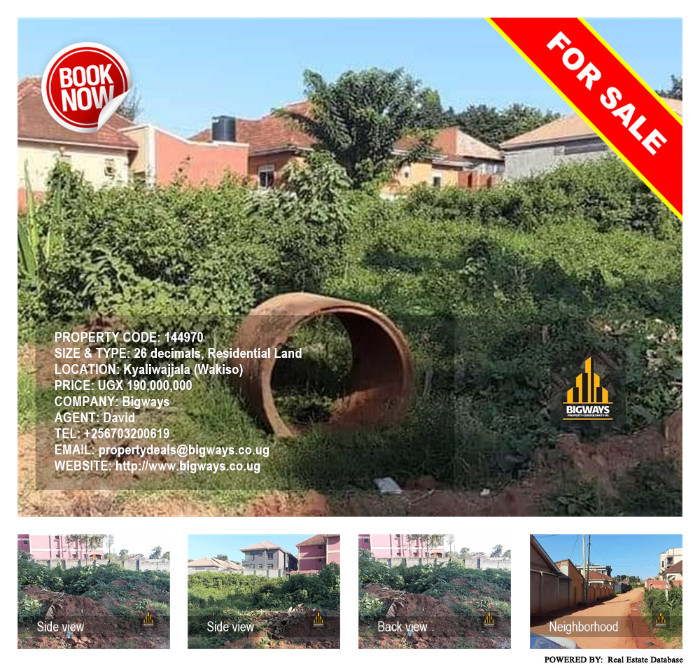 Residential Land  for sale in Kyaliwajjala Wakiso Uganda, code: 144970
