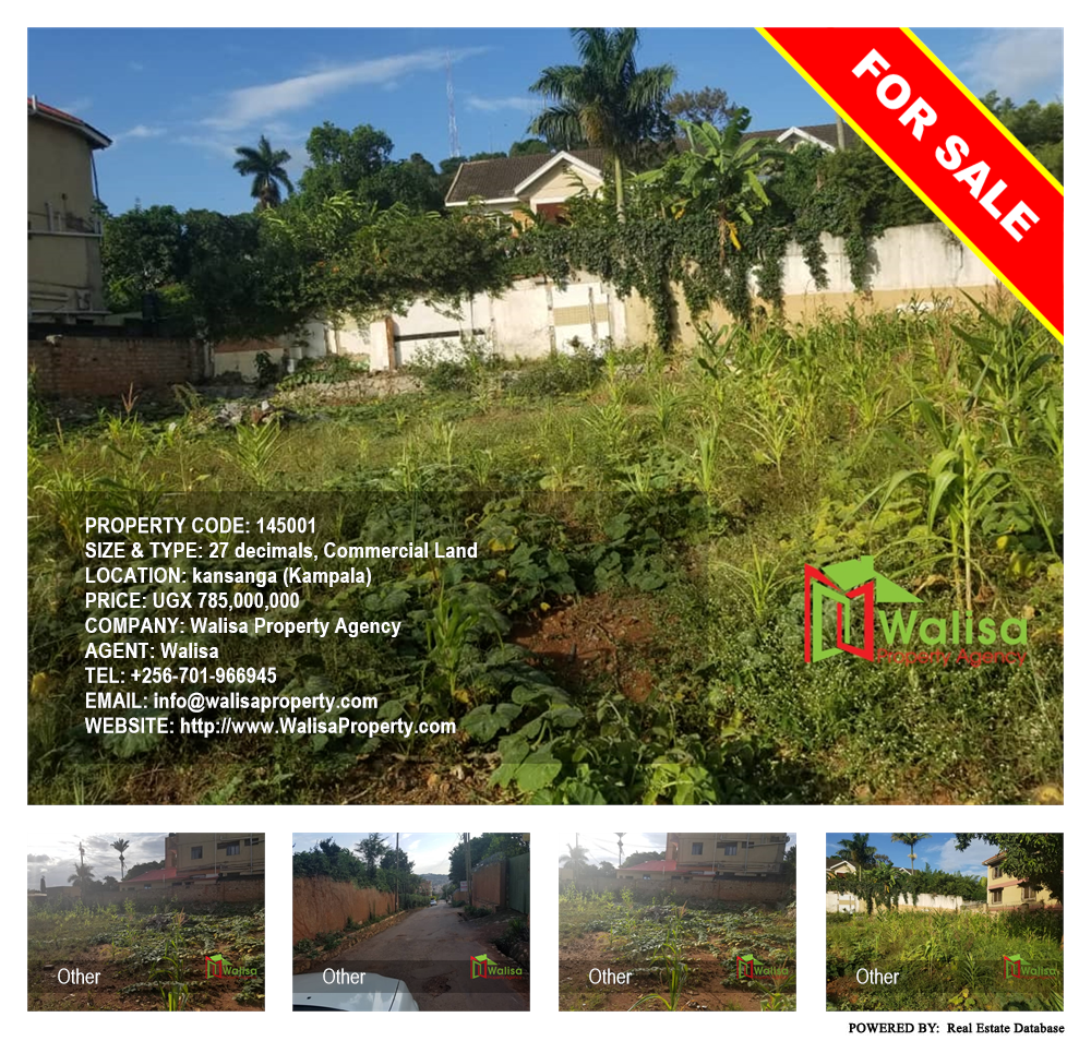 Commercial Land  for sale in Kansanga Kampala Uganda, code: 145001