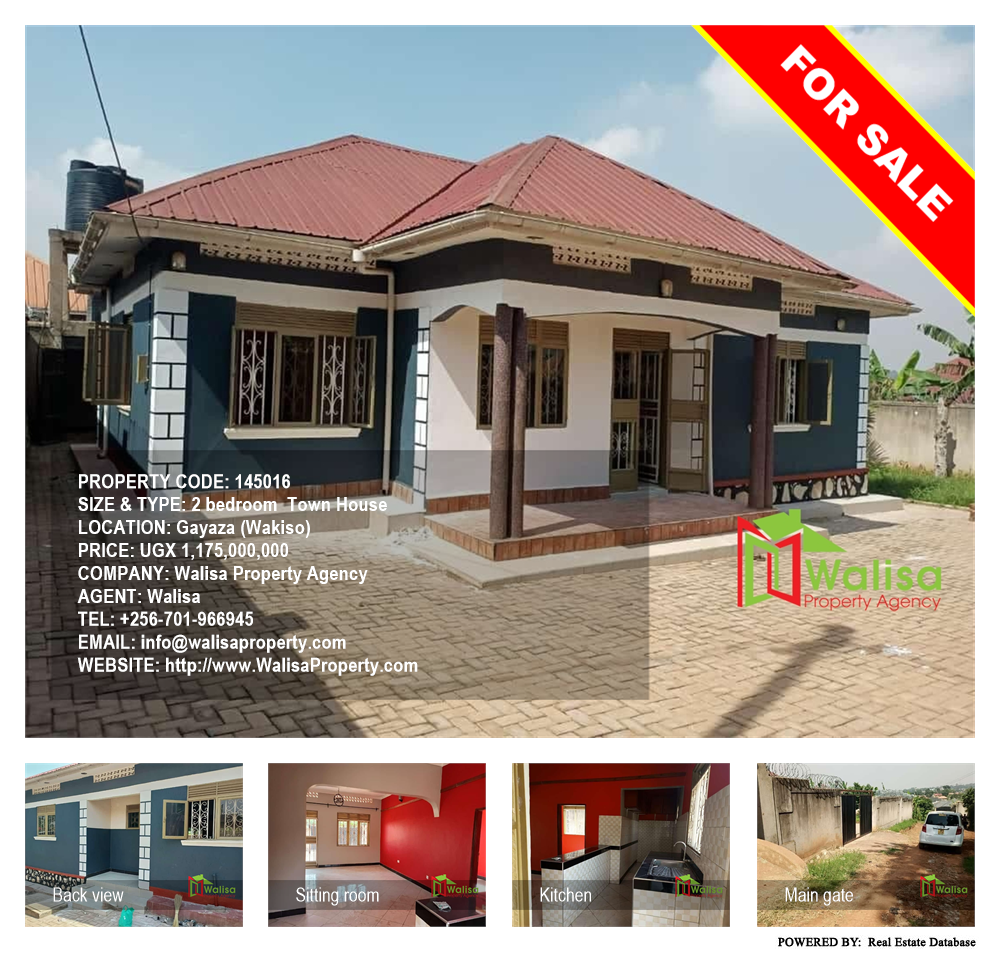 2 bedroom Town House  for sale in Gayaza Wakiso Uganda, code: 145016