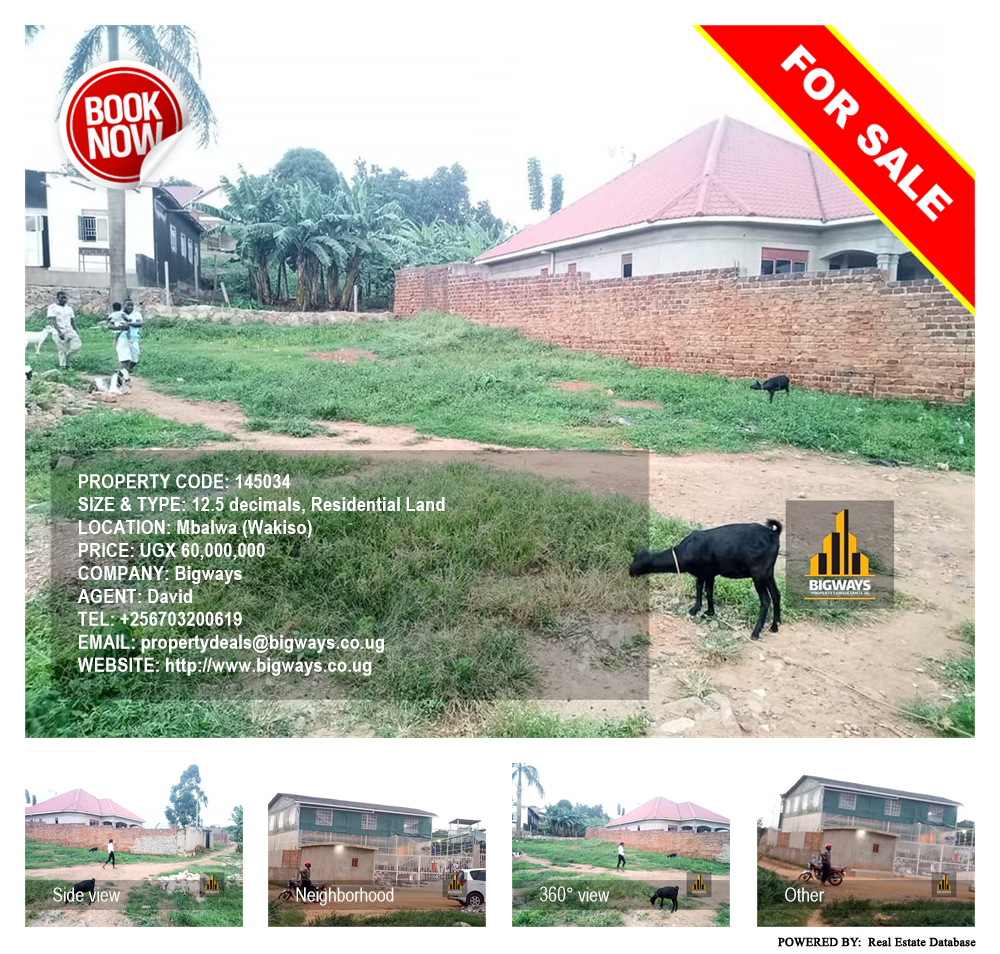 Residential Land  for sale in Mbalwa Wakiso Uganda, code: 145034