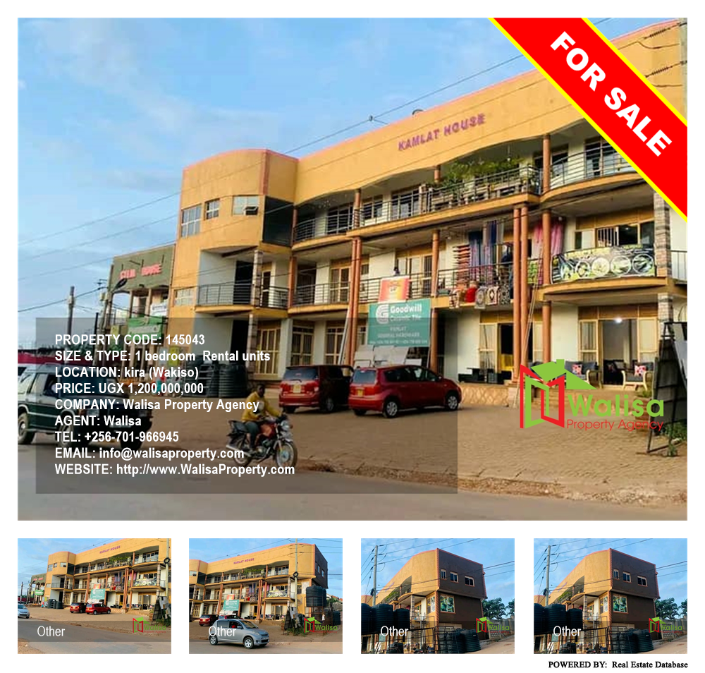 1 bedroom Rental units  for sale in Kira Wakiso Uganda, code: 145043