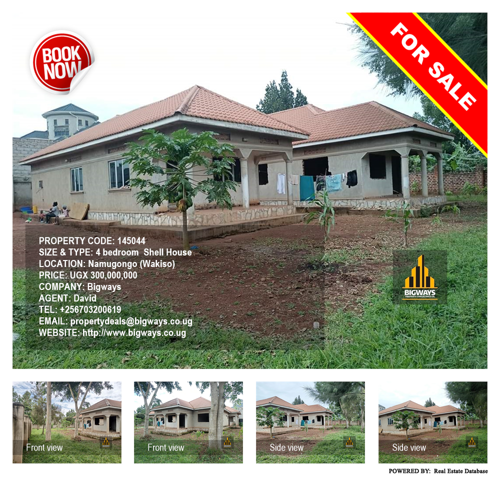 4 bedroom Shell House  for sale in Namugongo Wakiso Uganda, code: 145044